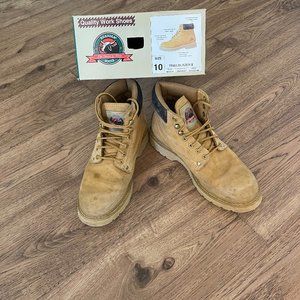 Brahma Rugged Leather Work Boots, Size 10